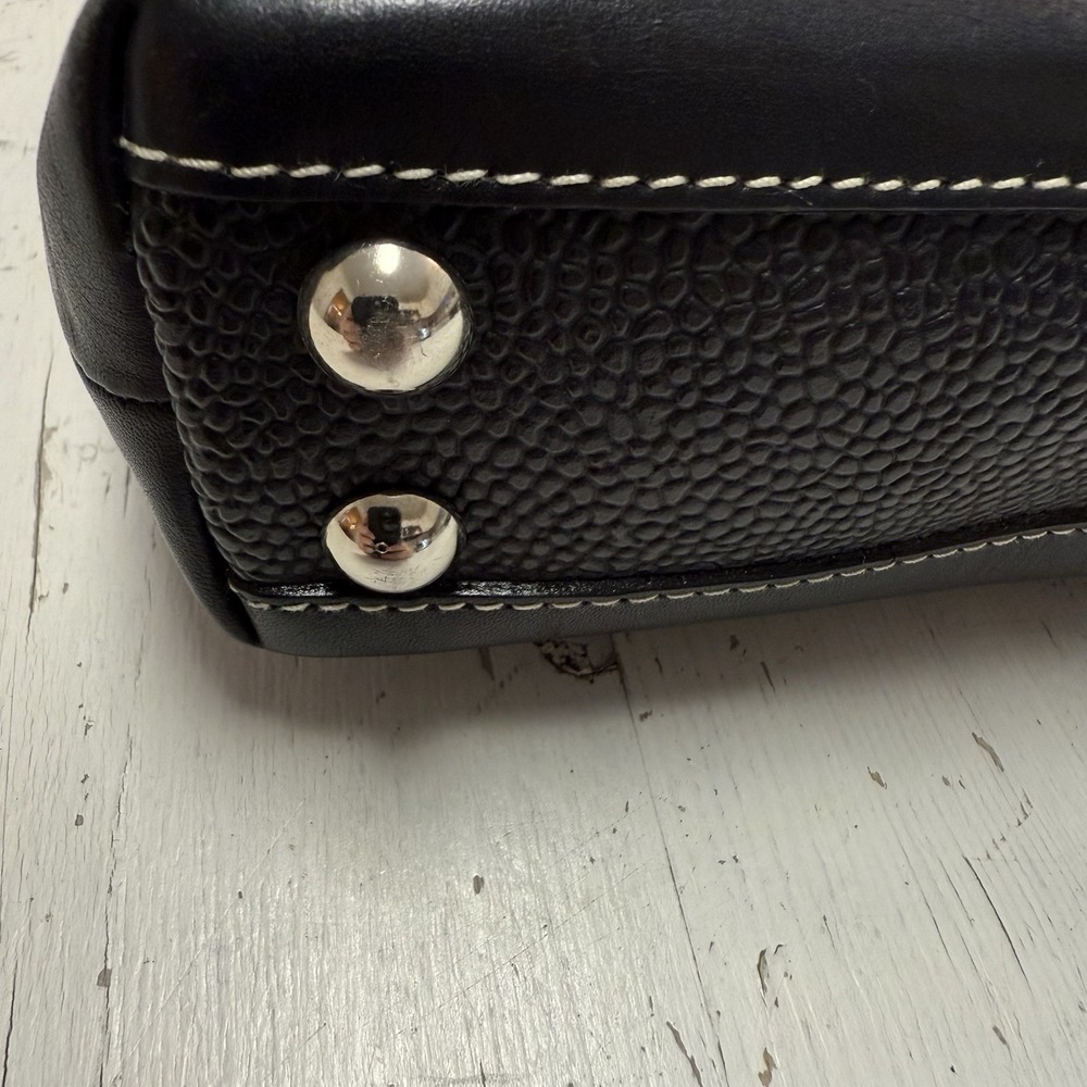 Vintage Mulberry Handbag Black Scotch Grain Leather Micro Bag & Coin Purse $1250 - Picture 6 of 15